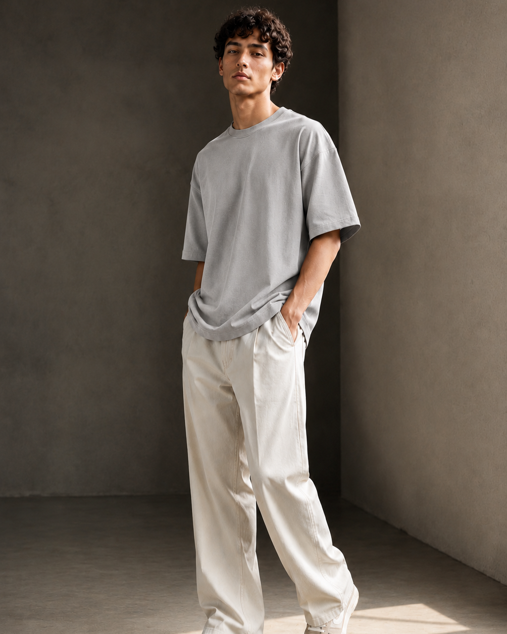 OVERSIZED LIGHT GRAY